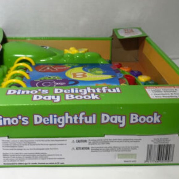 LeapFrog Dino's Delightful Day Alphabet Interactive Learning Book Purple/Green - Picture 6 of 16